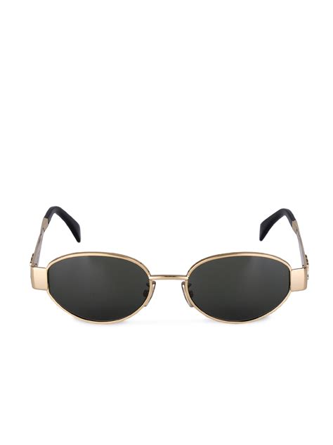 oval gold sunglasses celine|oversized Celine sunglasses.